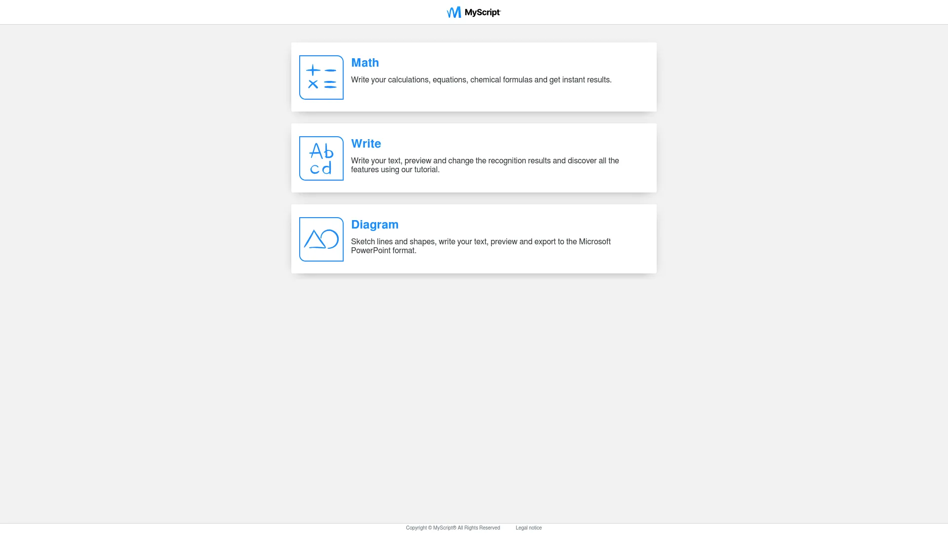 MyScript screenshot