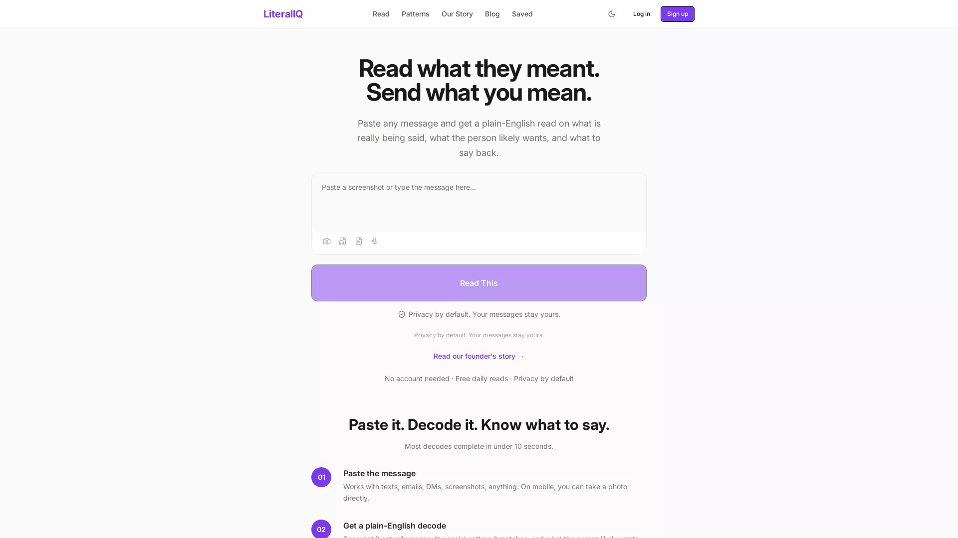 LiteralIQ screenshot