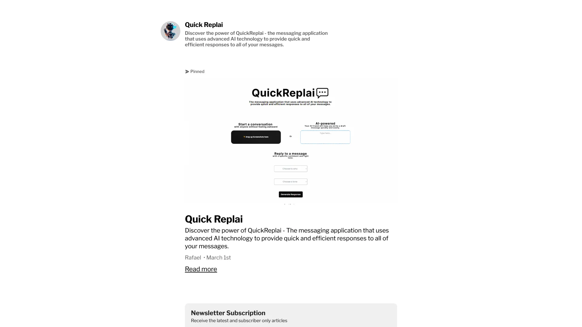 QuickReplAI screenshot