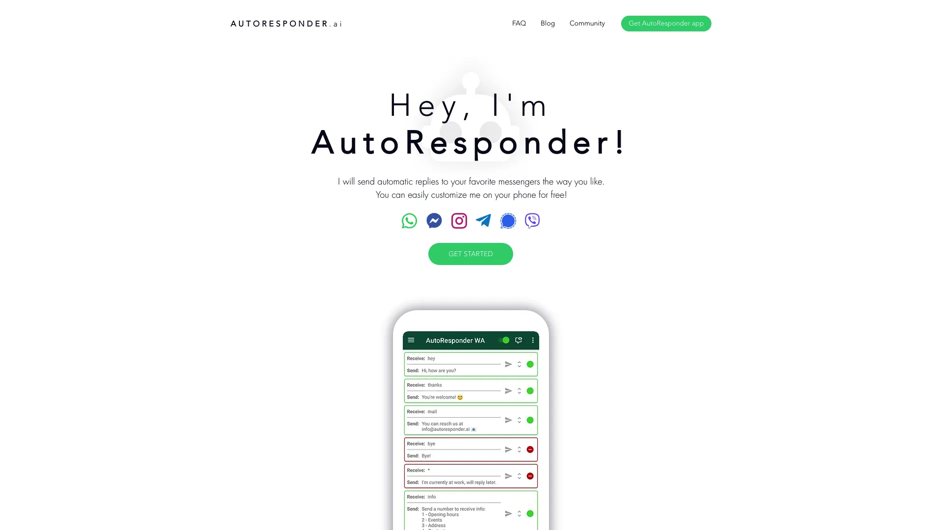 Autoresponder screenshot