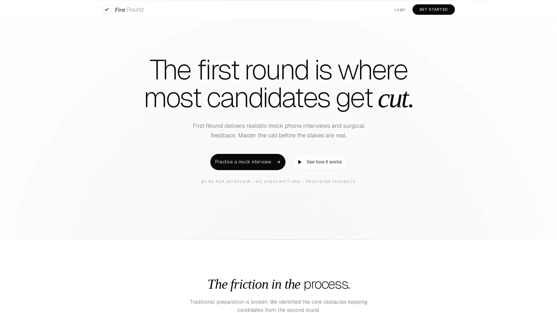 FirstRound screenshot