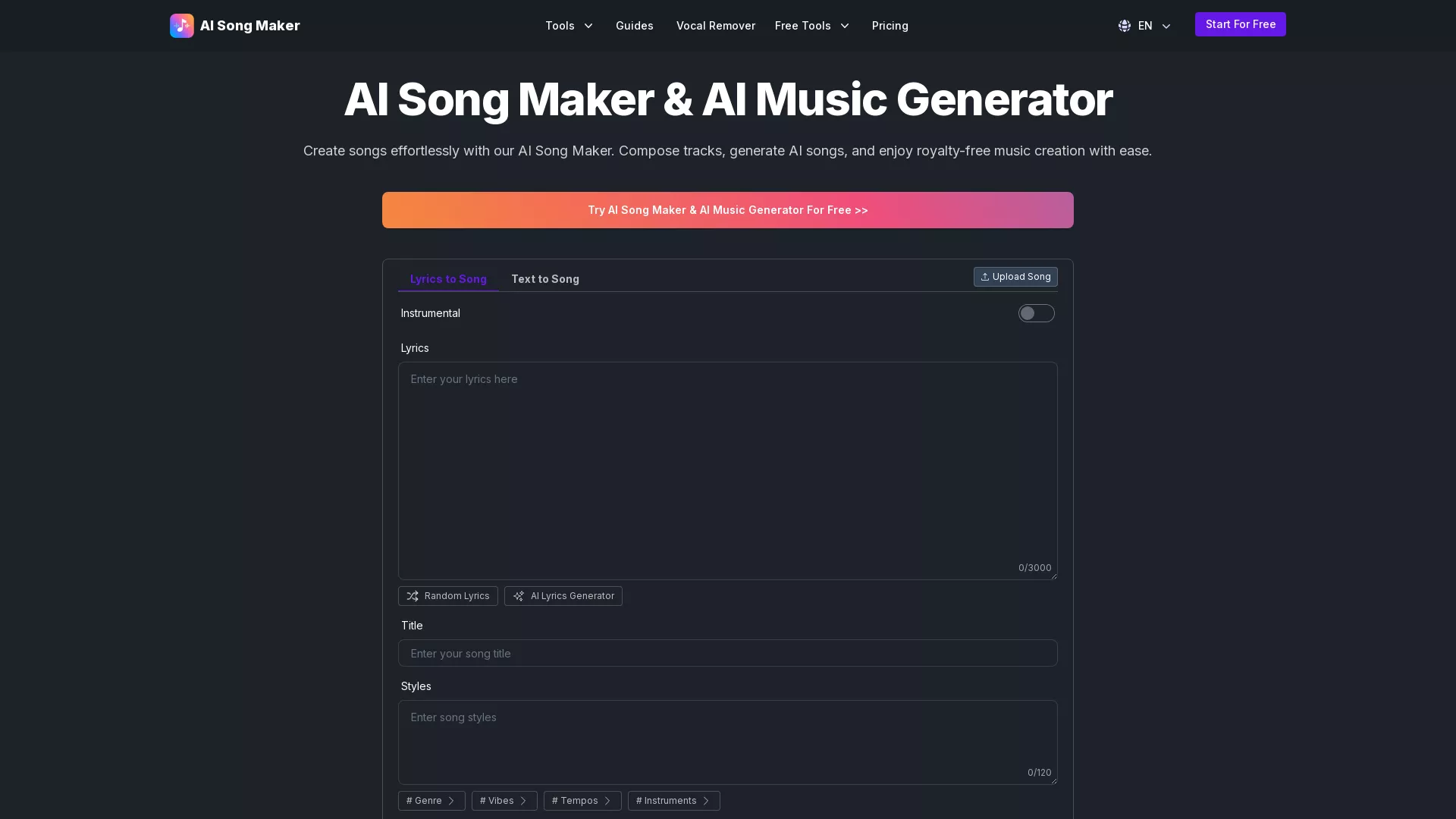 AI Song Maker screenshot