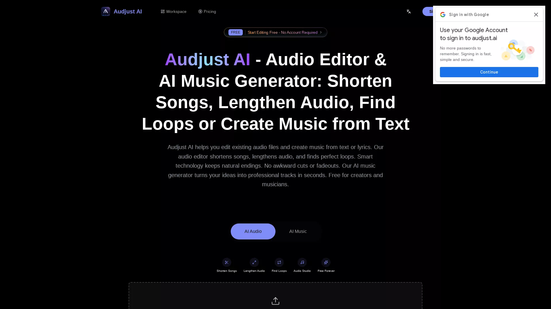 AudjustAI screenshot