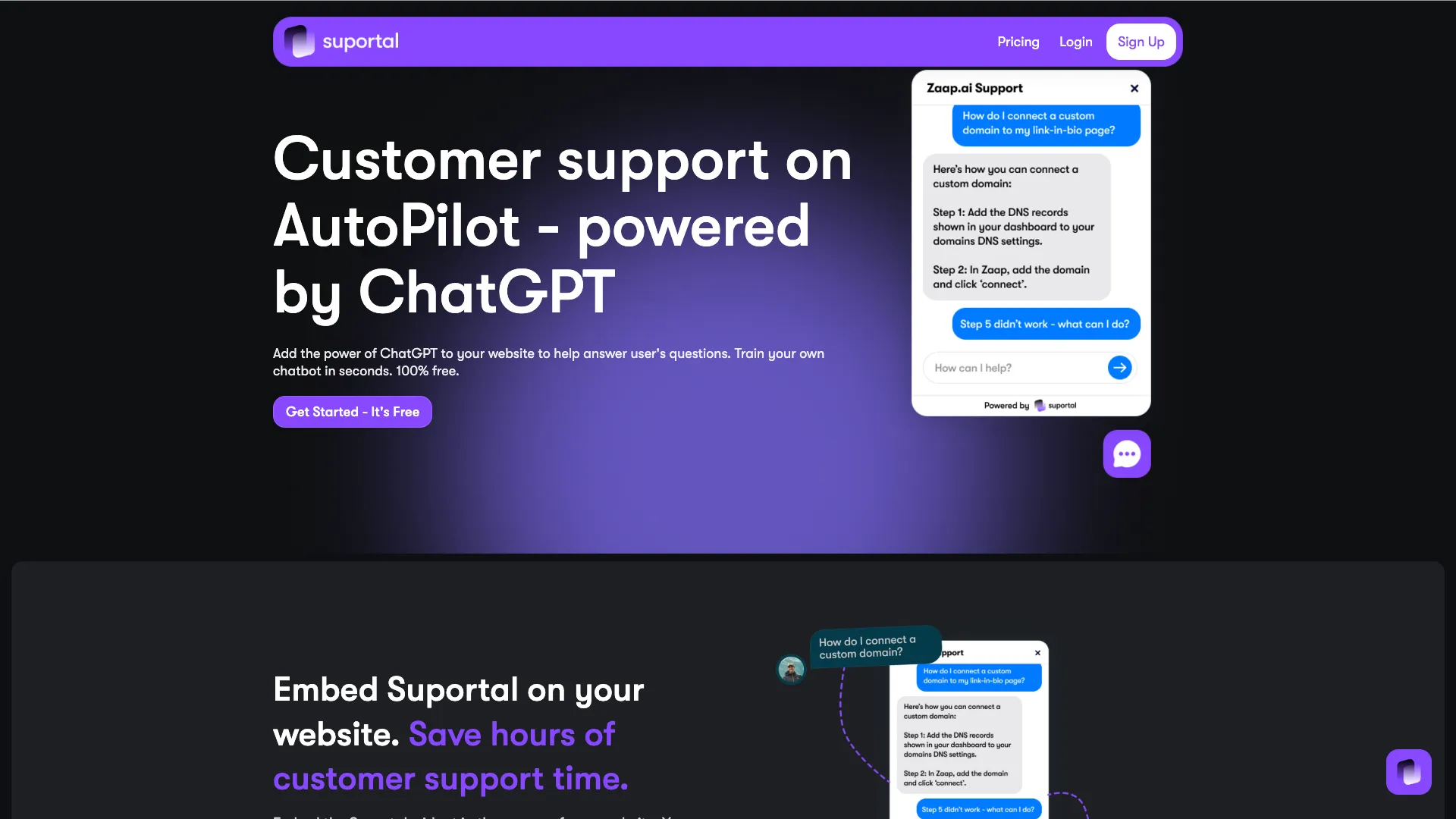 Suportal screenshot
