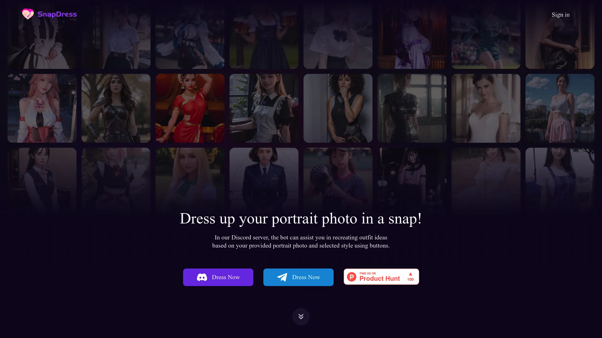 SnapDress screenshot