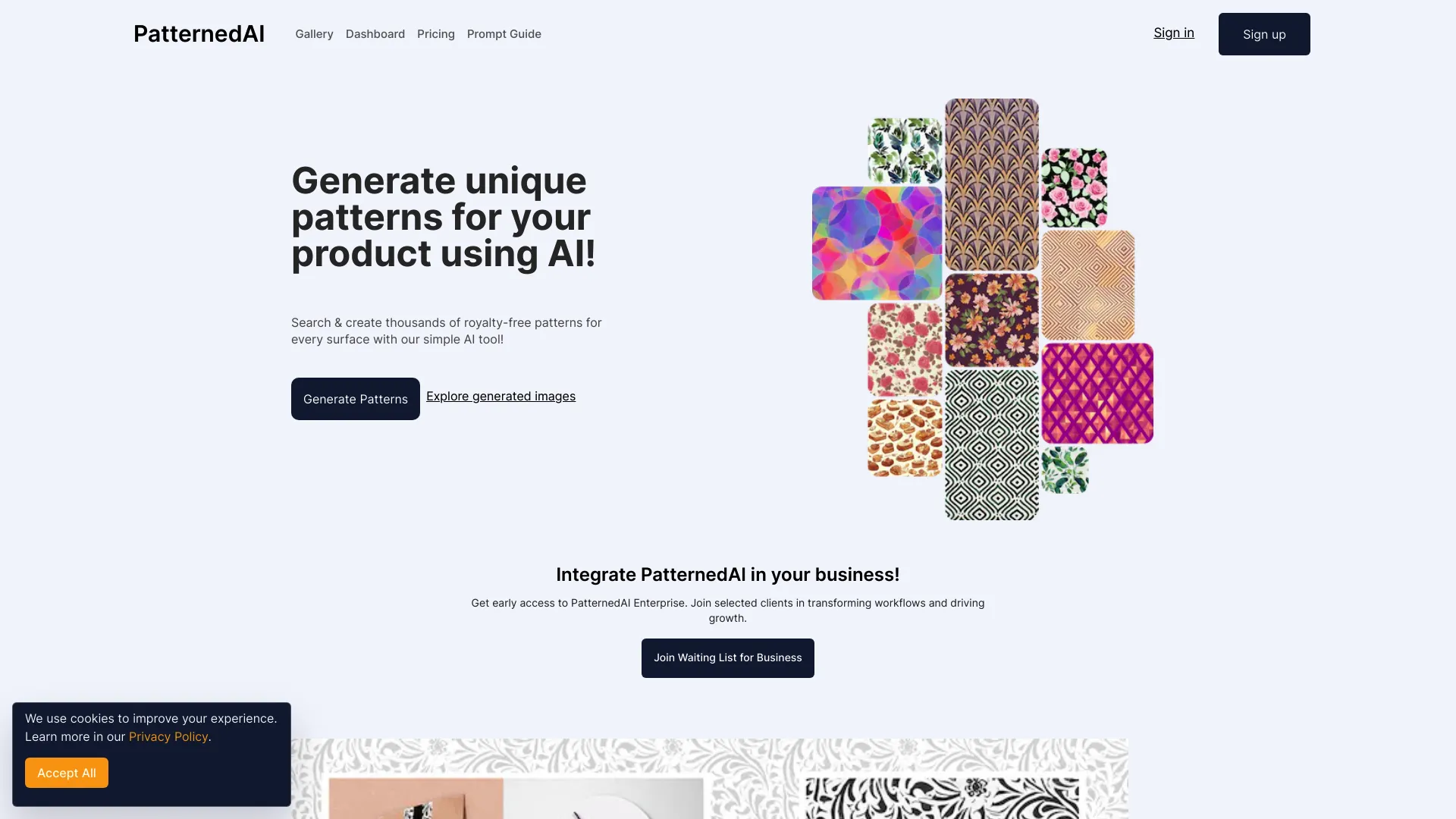 Patterned screenshot