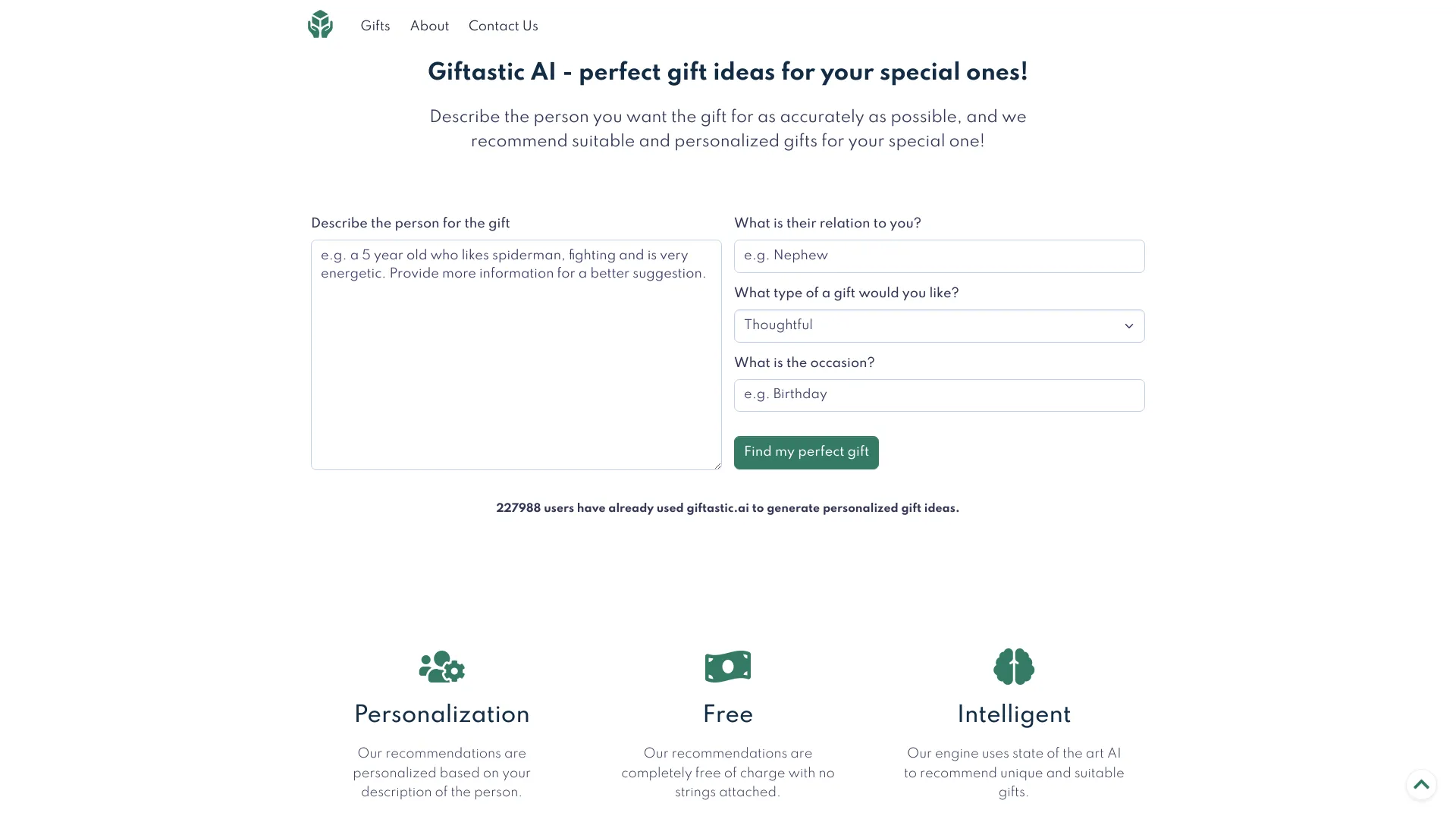 GiftasticAI screenshot