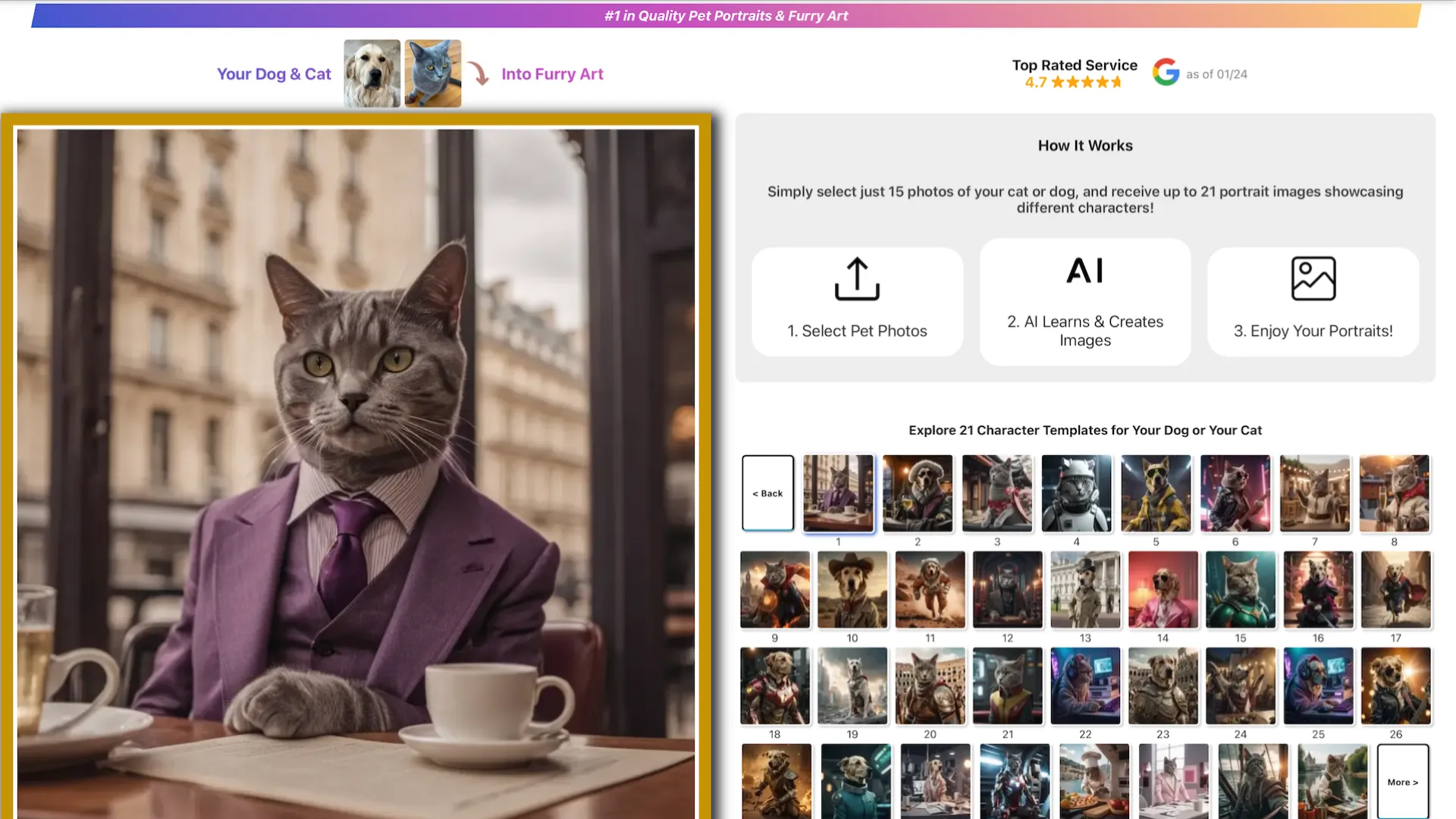 AiPetPhotos.com screenshot