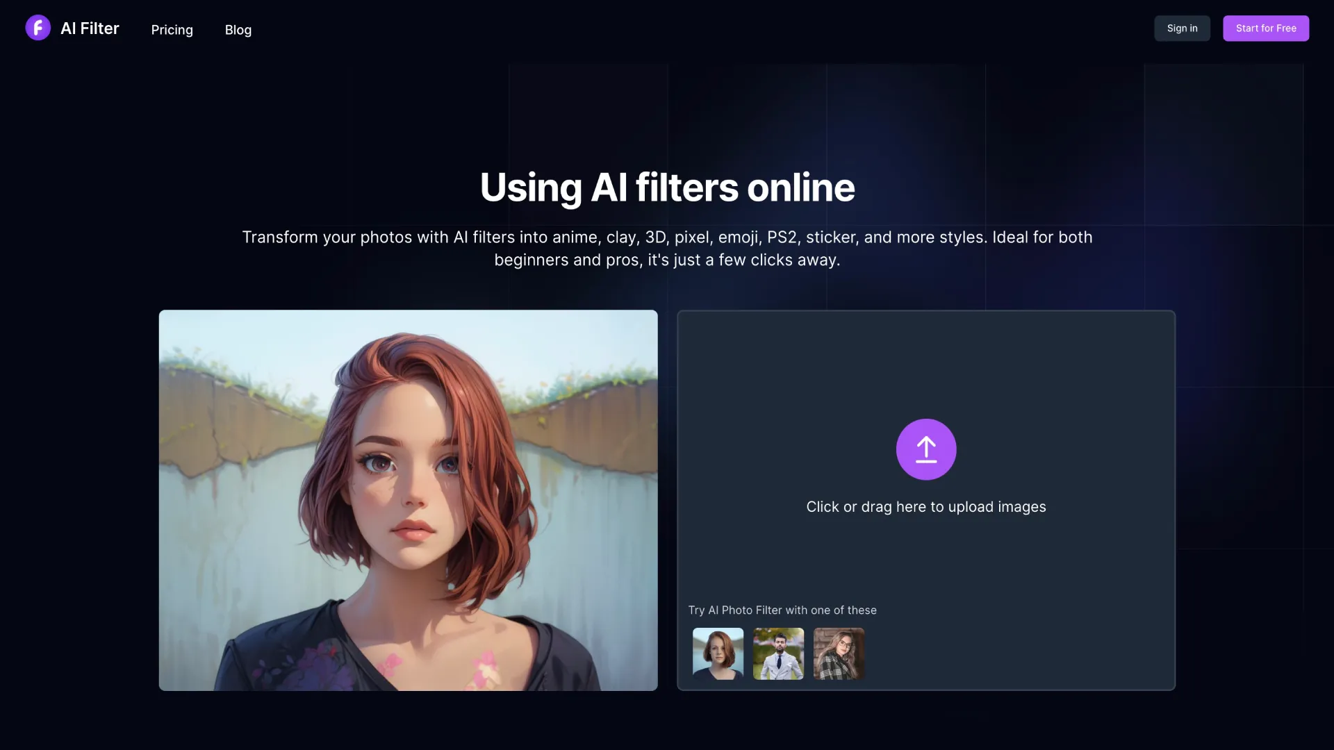 AI Filter screenshot
