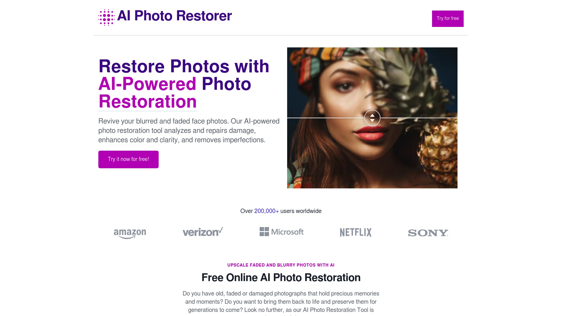 AI Photo Restorer screenshot