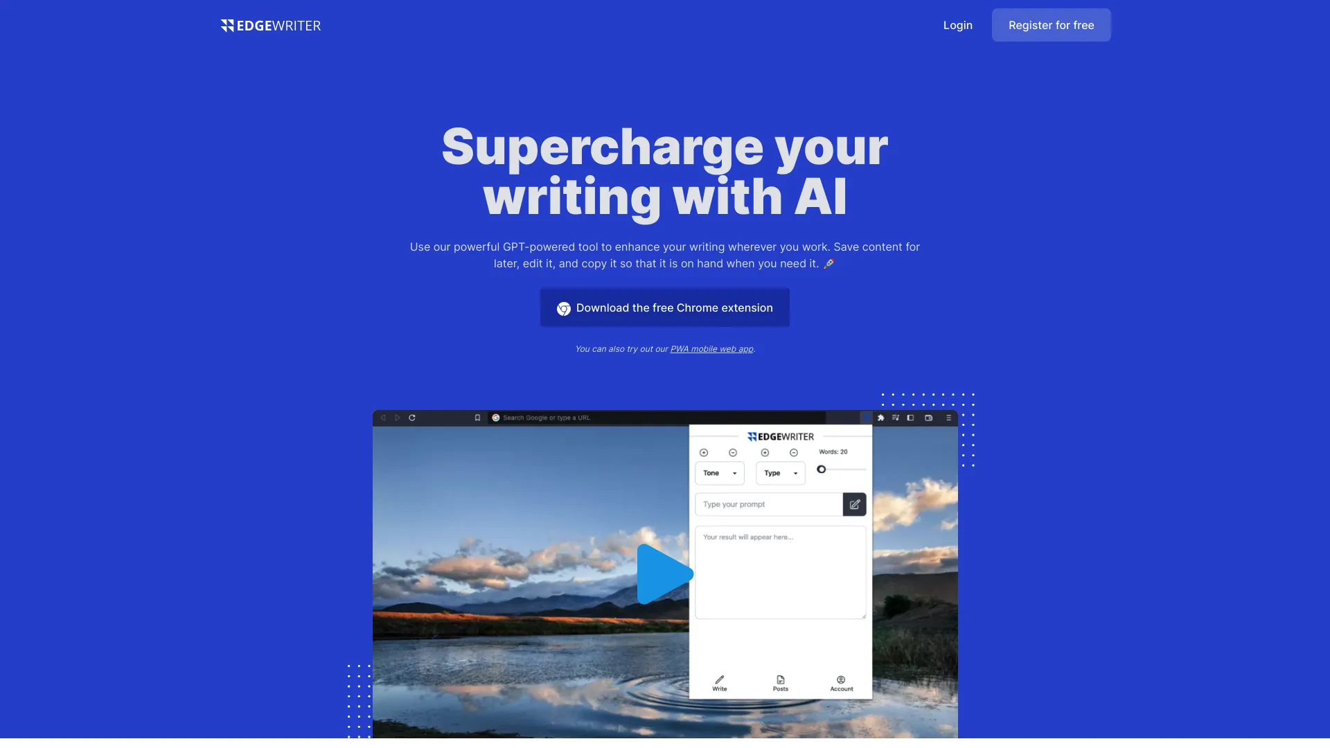 Edgewriter screenshot