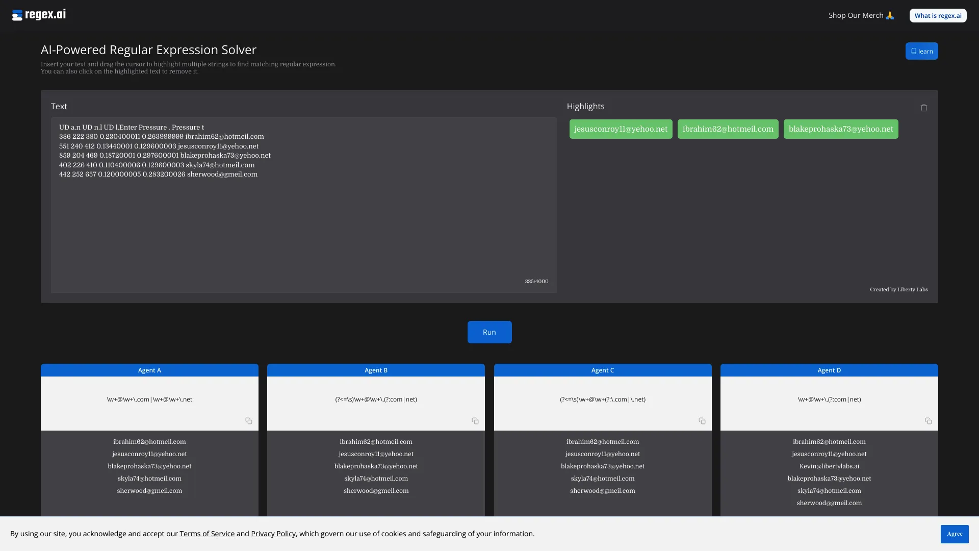 RegexAI screenshot