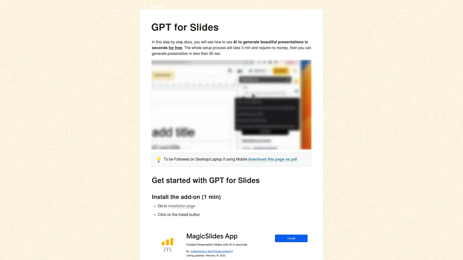 Gptforslides screenshot
