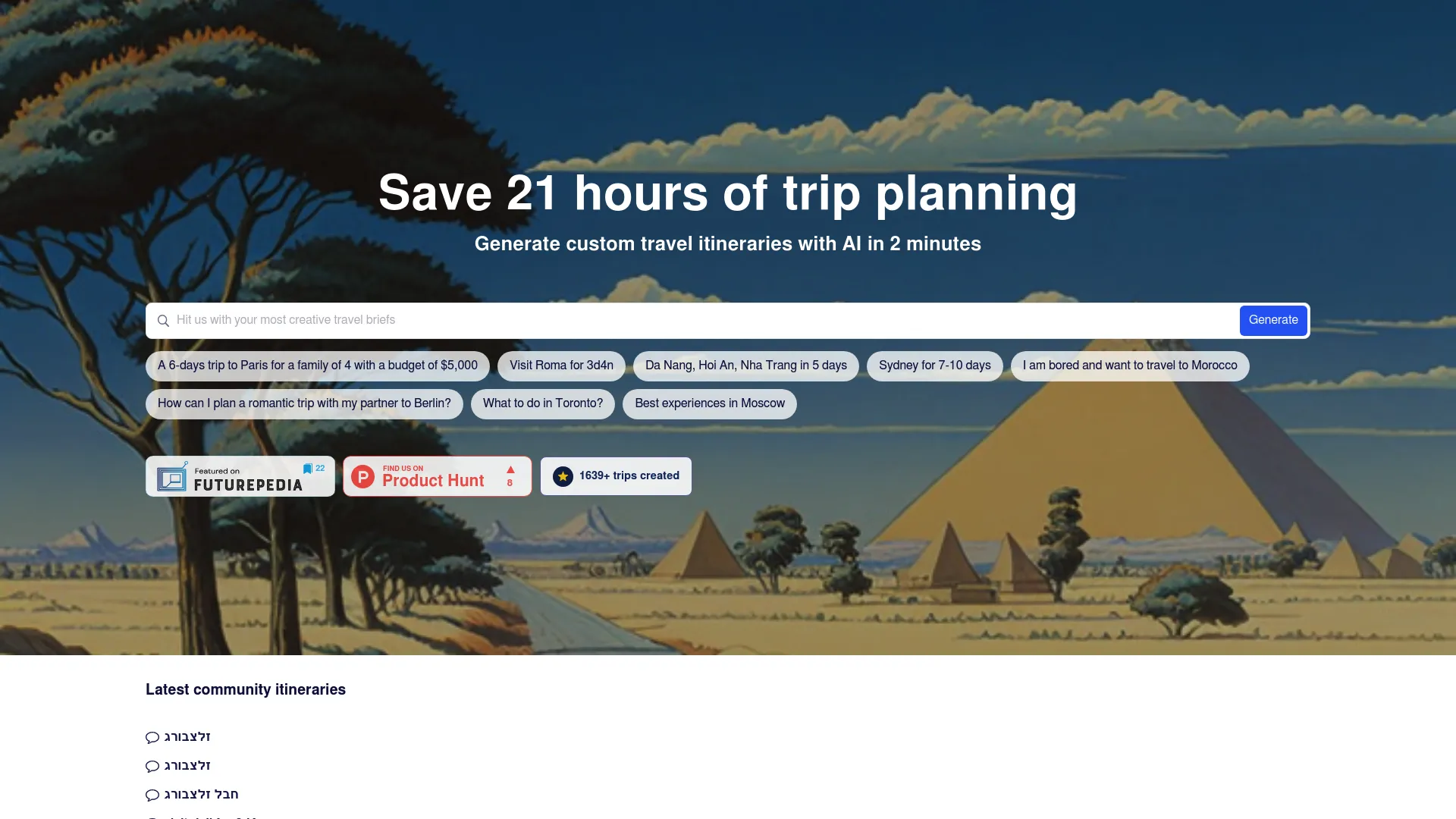 Plantrips screenshot