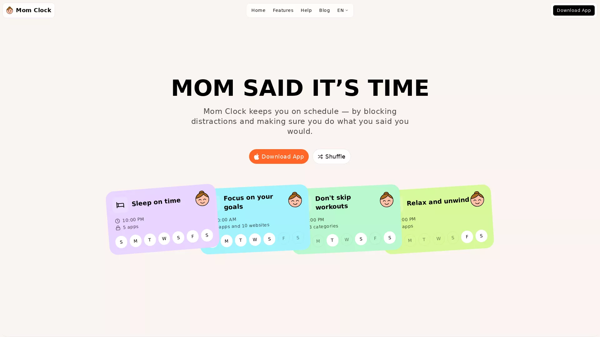 Mom Clock screenshot