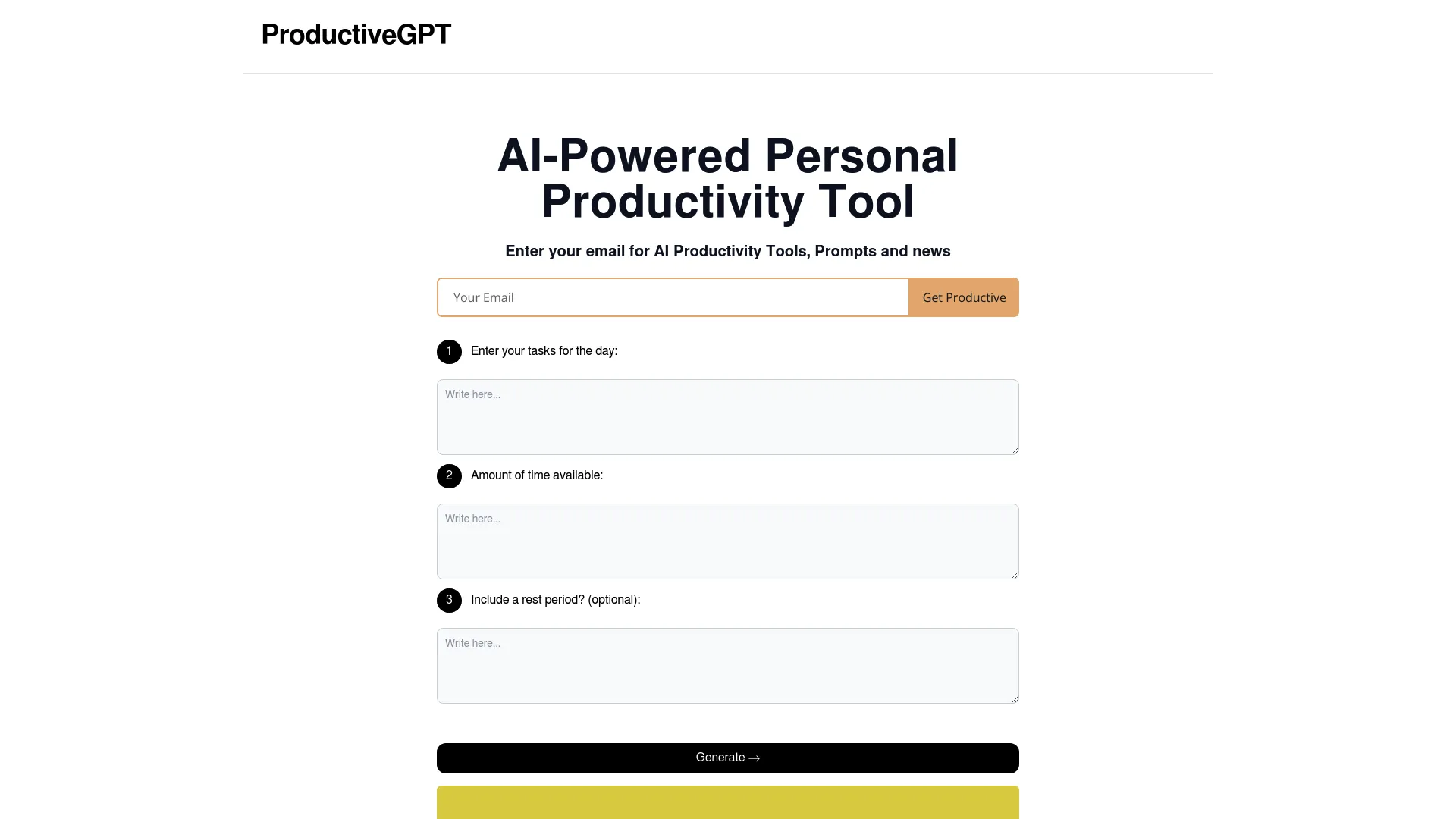 ProductiveGPT screenshot