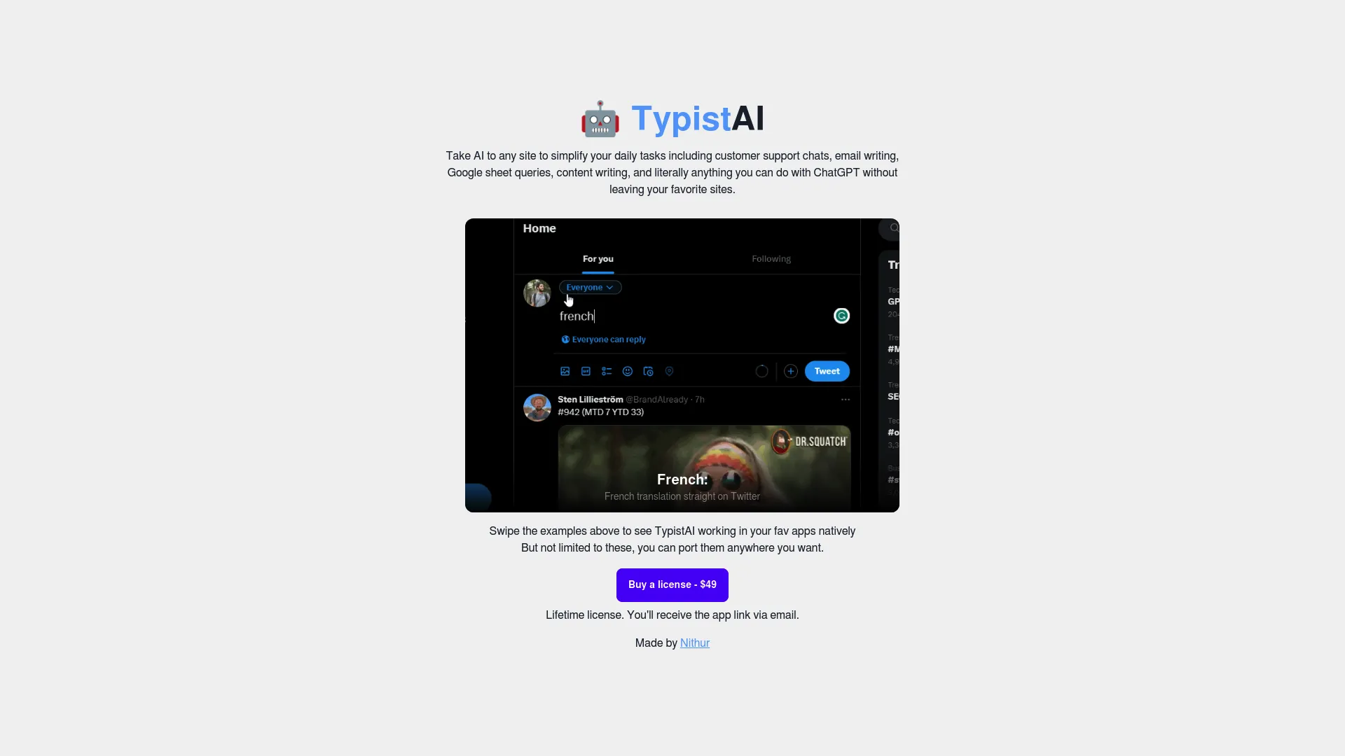 TypistAI screenshot