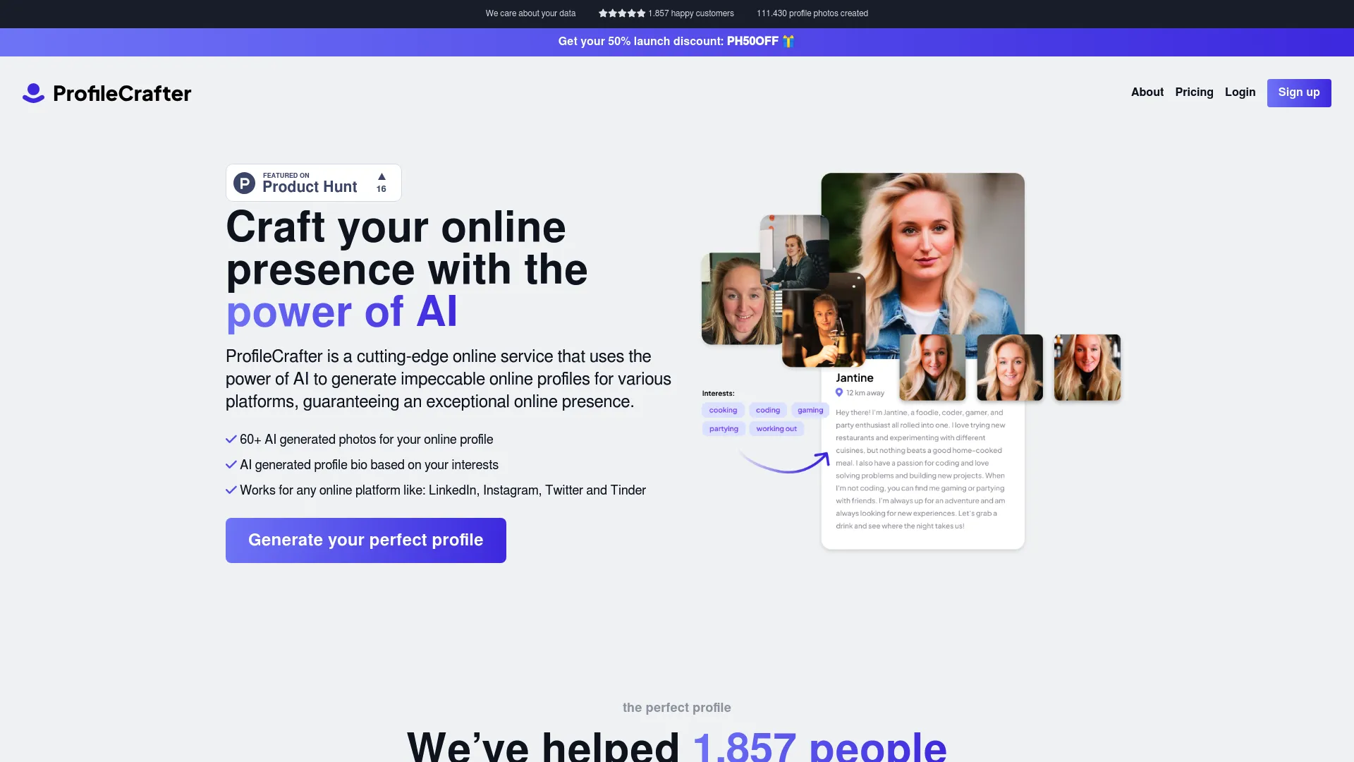 Profile Crafter screenshot