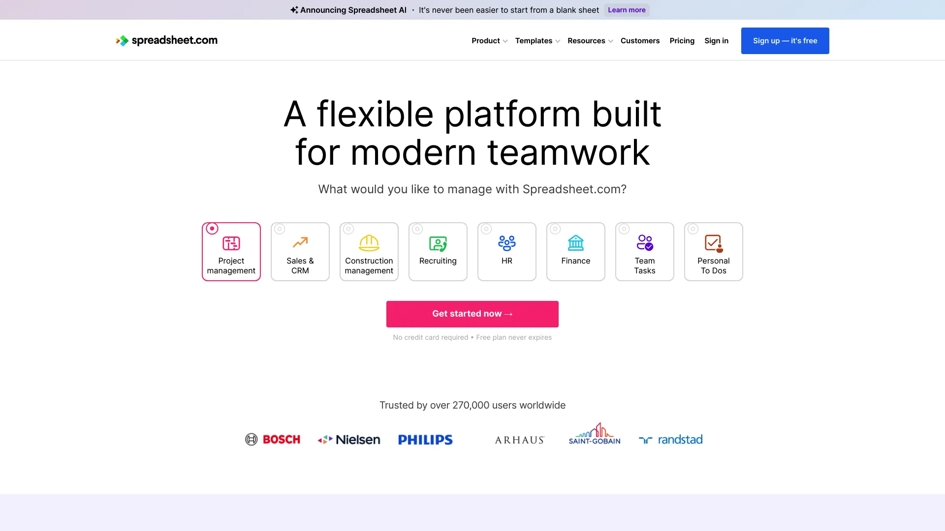 SpreadsheetCom screenshot