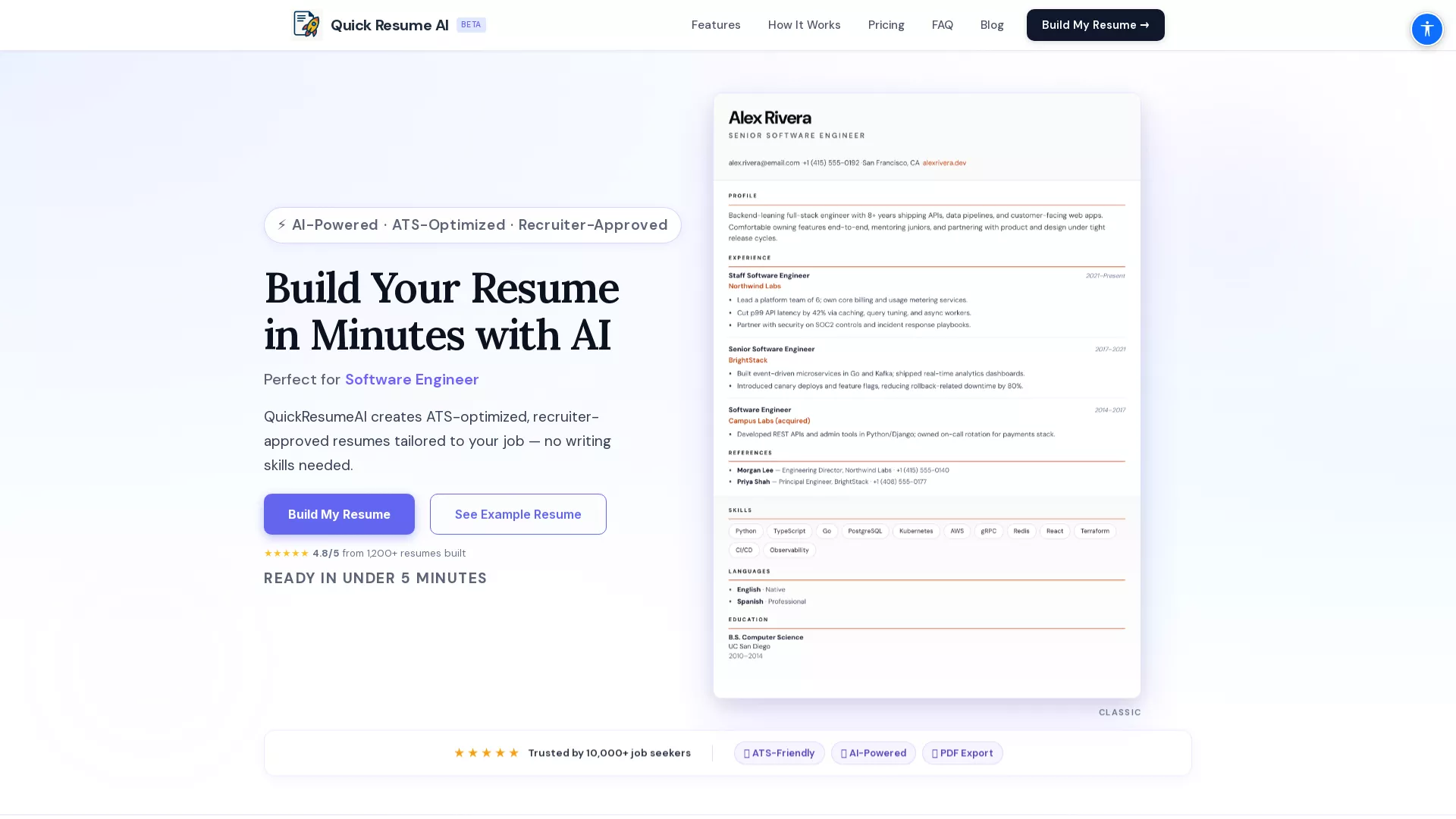 QuickResumeAi screenshot