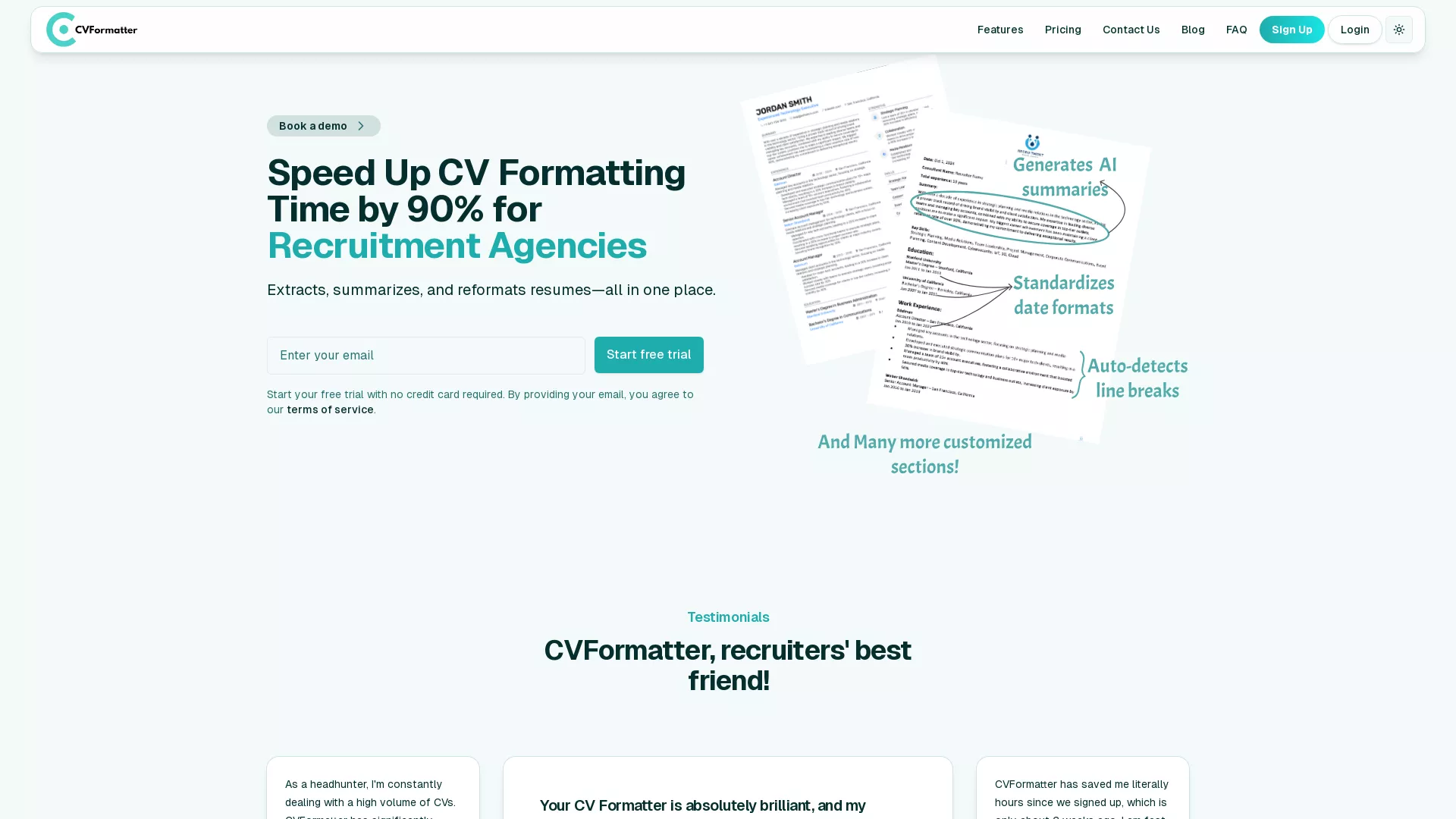 CVFormatter screenshot