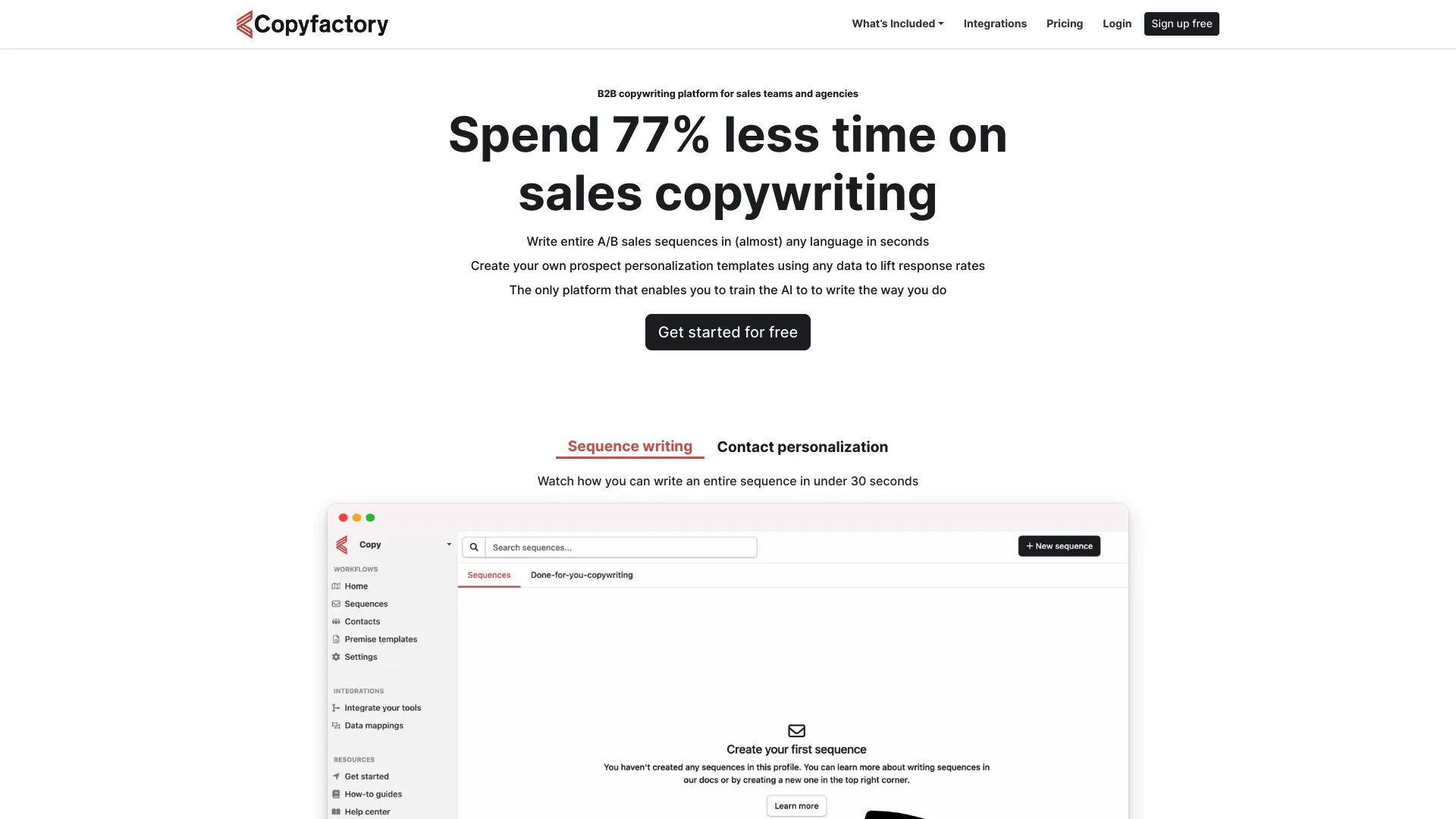 Copyfactory screenshot