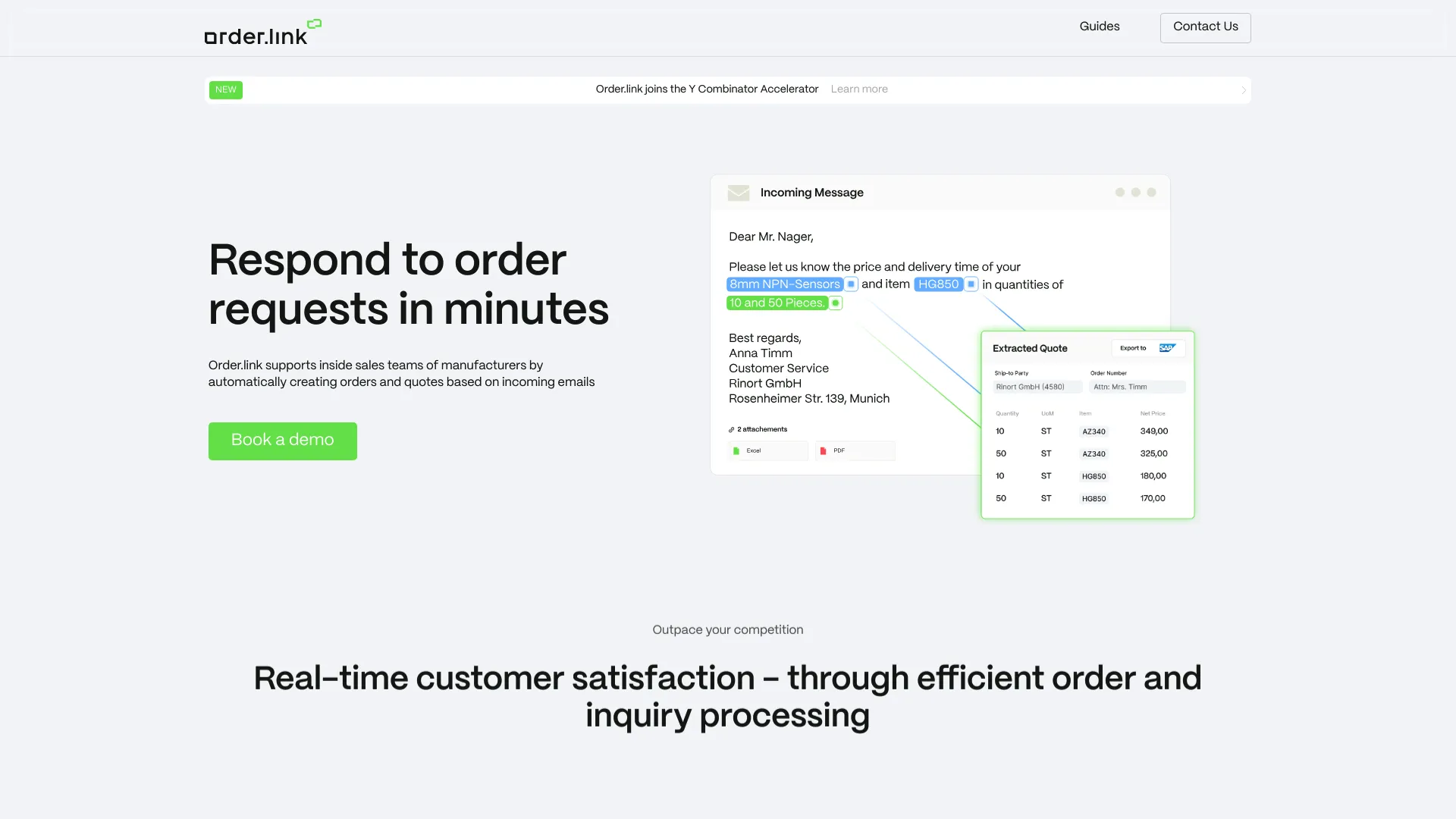 OrderLink screenshot