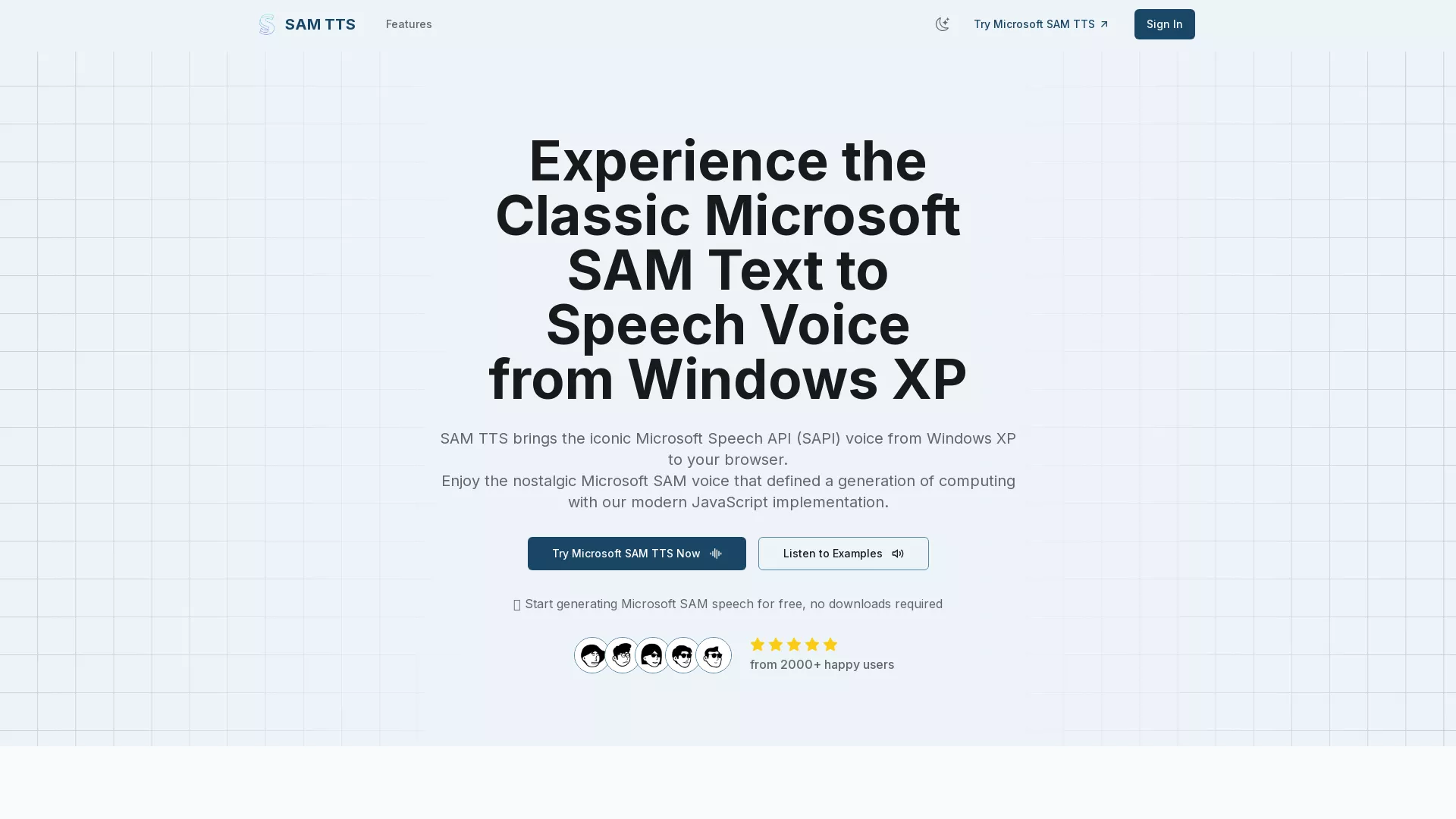 SAM TTS screenshot