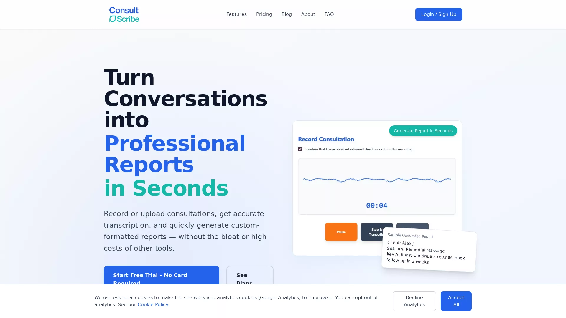 ConsultScribe screenshot