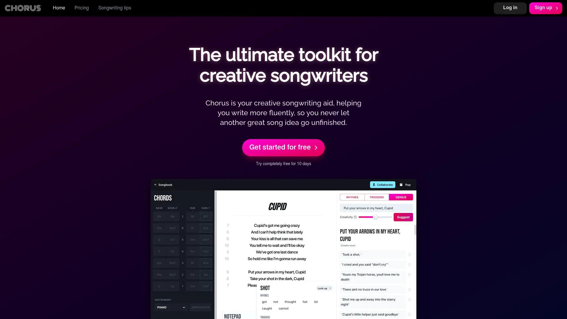 WriteWithChorus screenshot