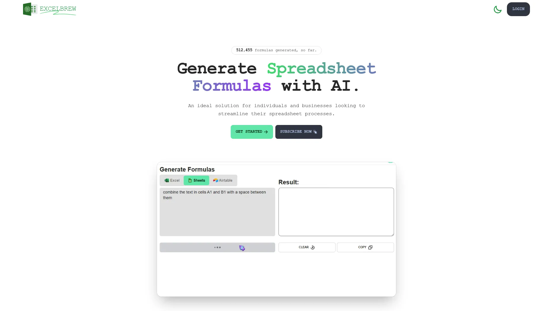 GPTexcel screenshot