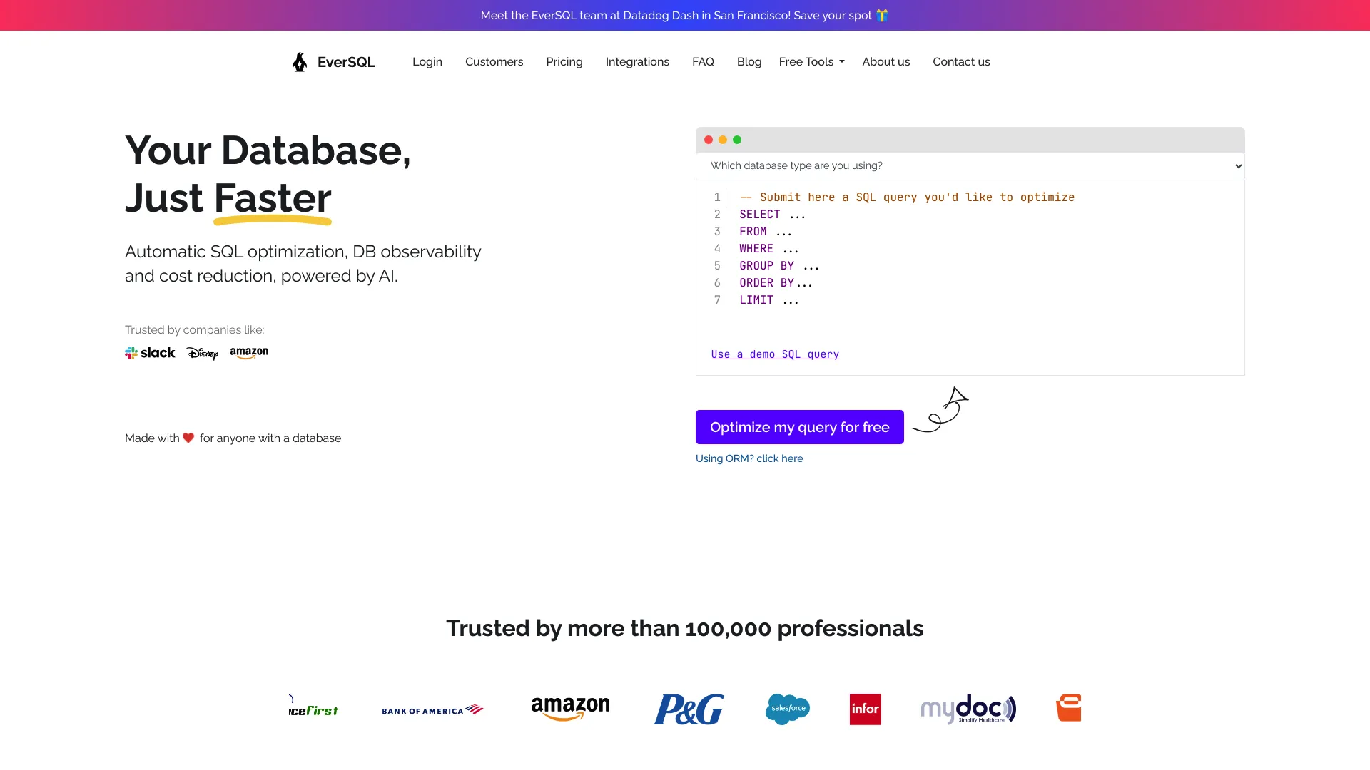 EverSQL screenshot