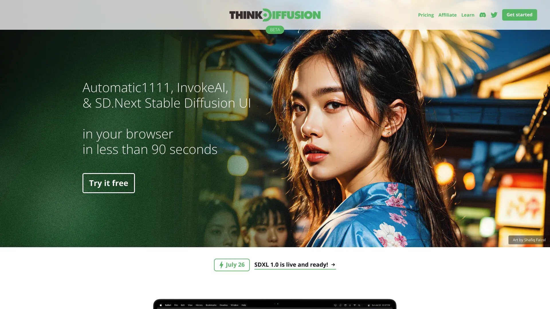 ThinkDiffusion screenshot