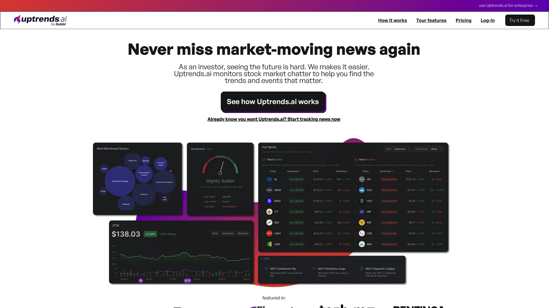 UptrendsAI screenshot