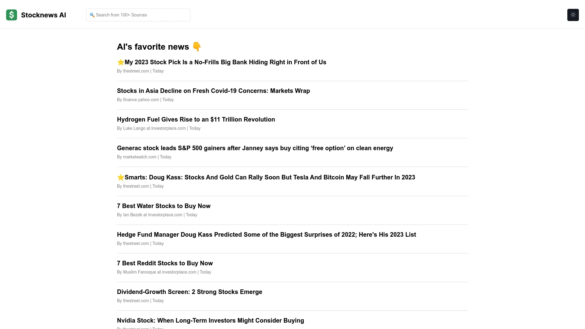 StocknewsAI screenshot