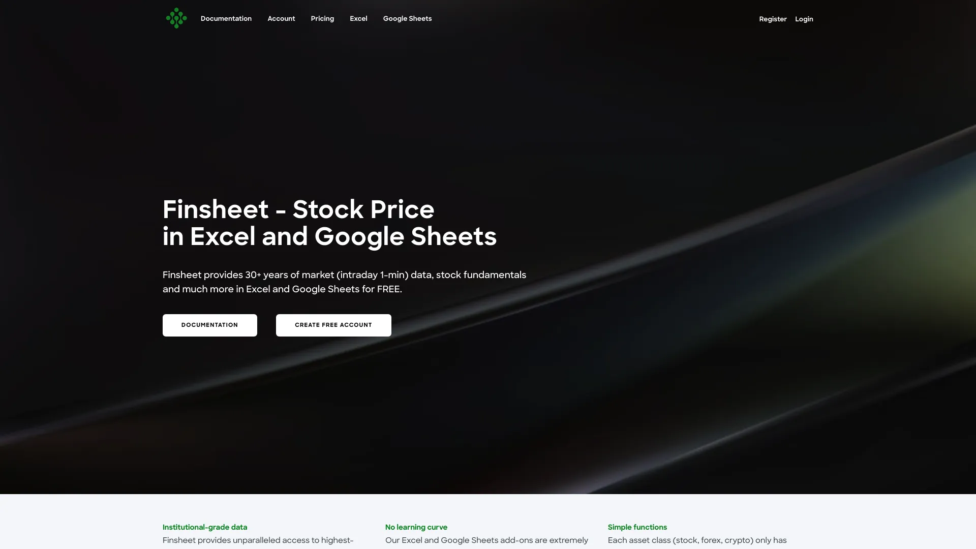 Finsheet screenshot