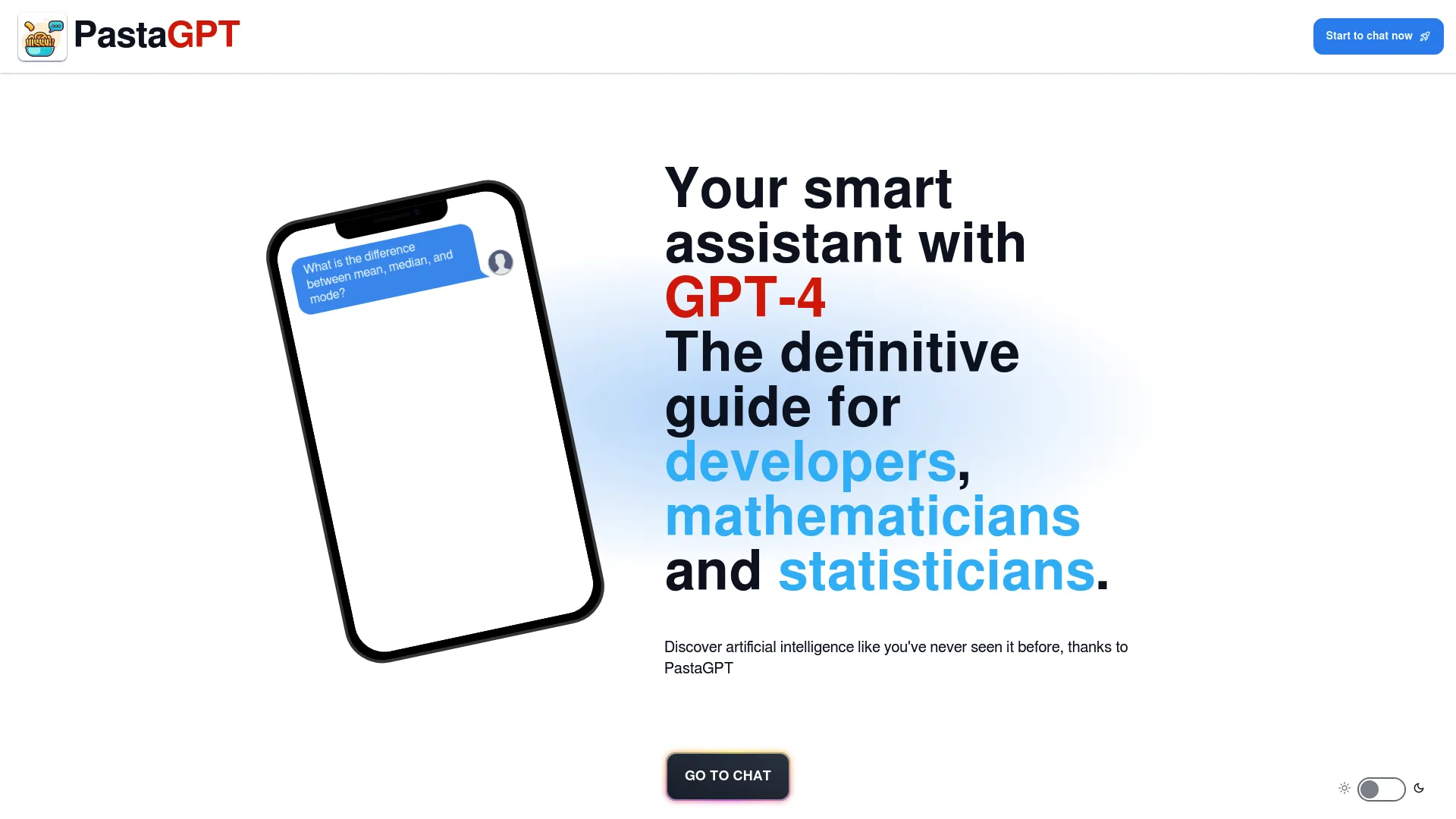 PastaGPT screenshot