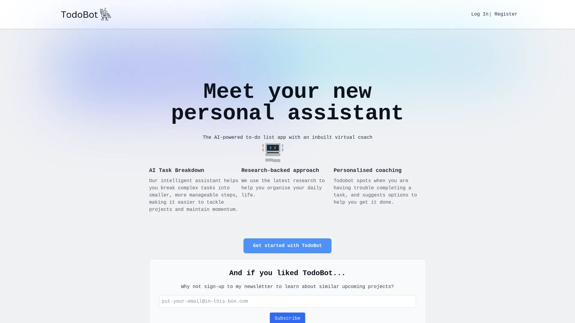 TodoBot screenshot