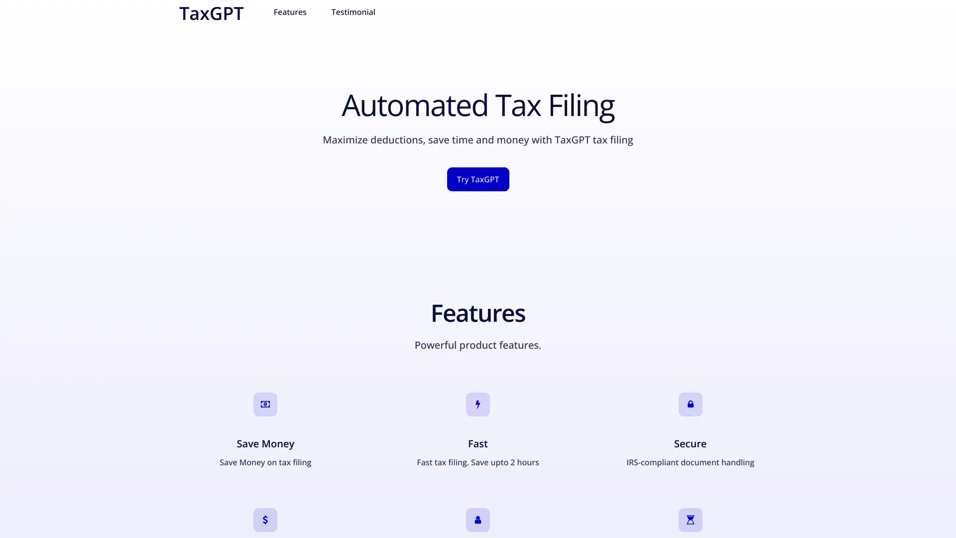 TaxGPT screenshot