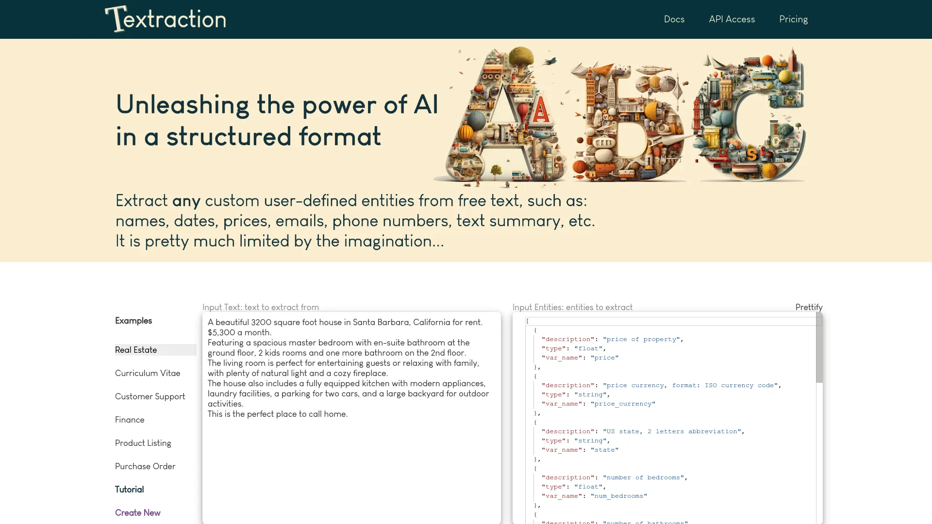 Textraction screenshot