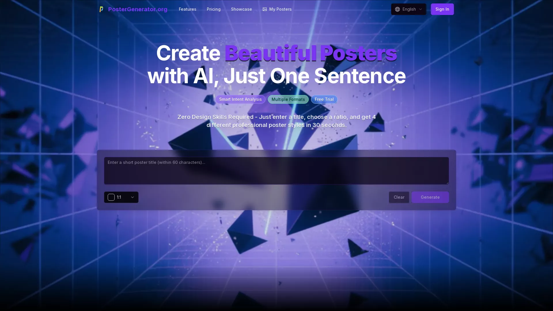 AI Poster Generator screenshot