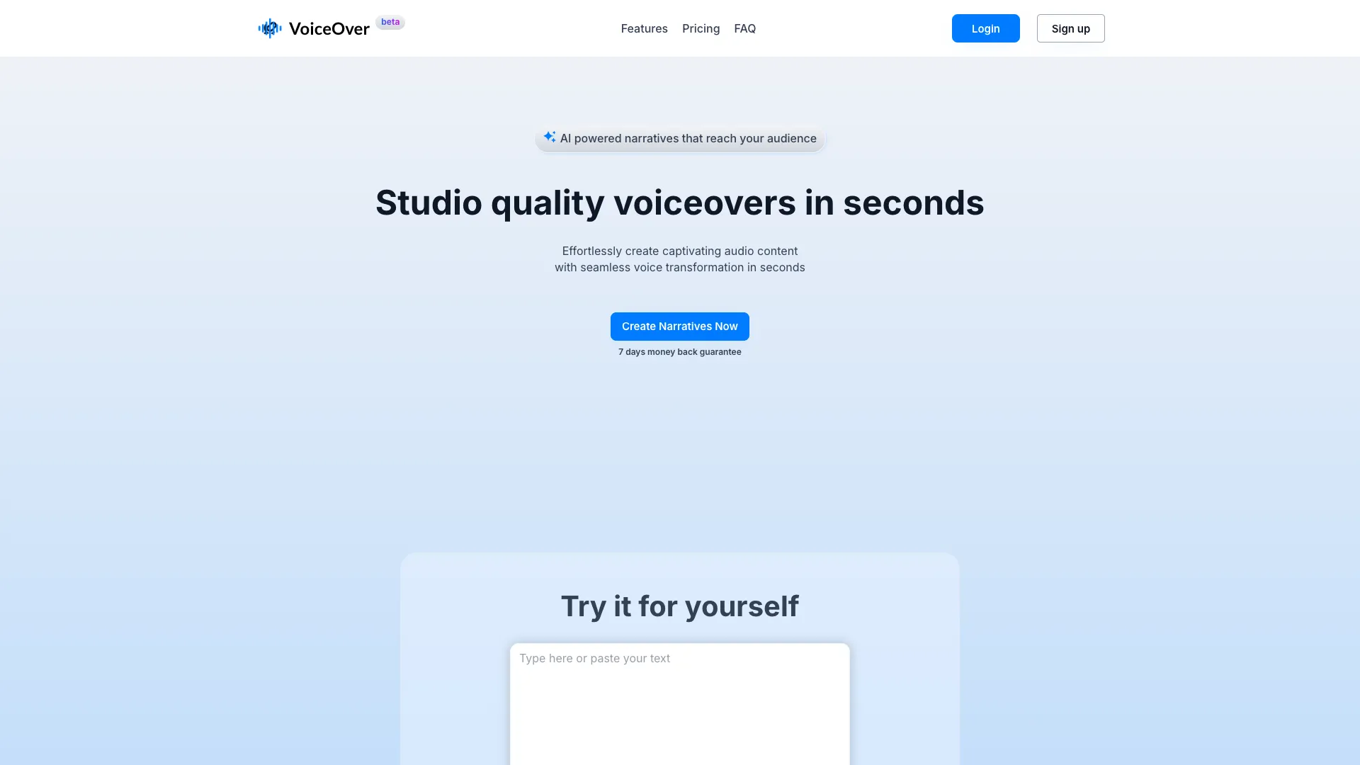 Voice Over screenshot