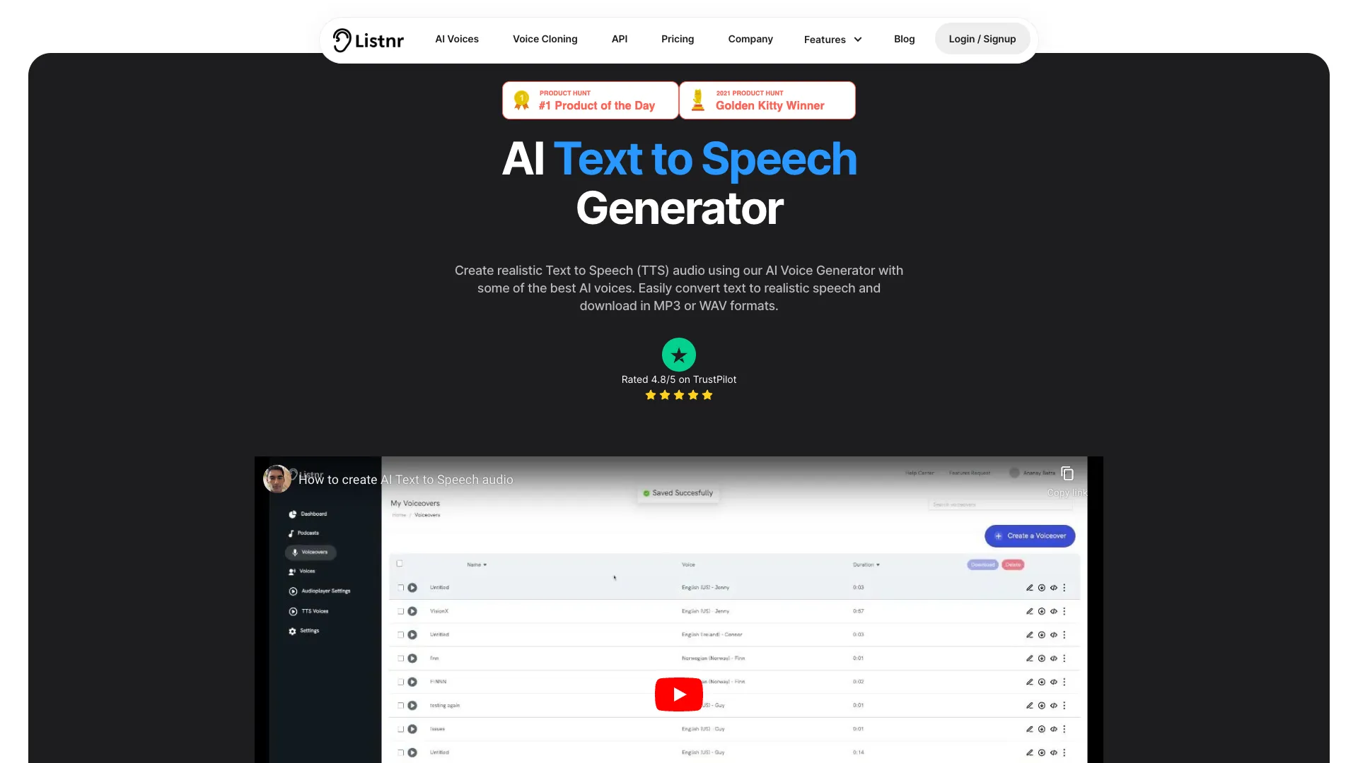 Listnr screenshot