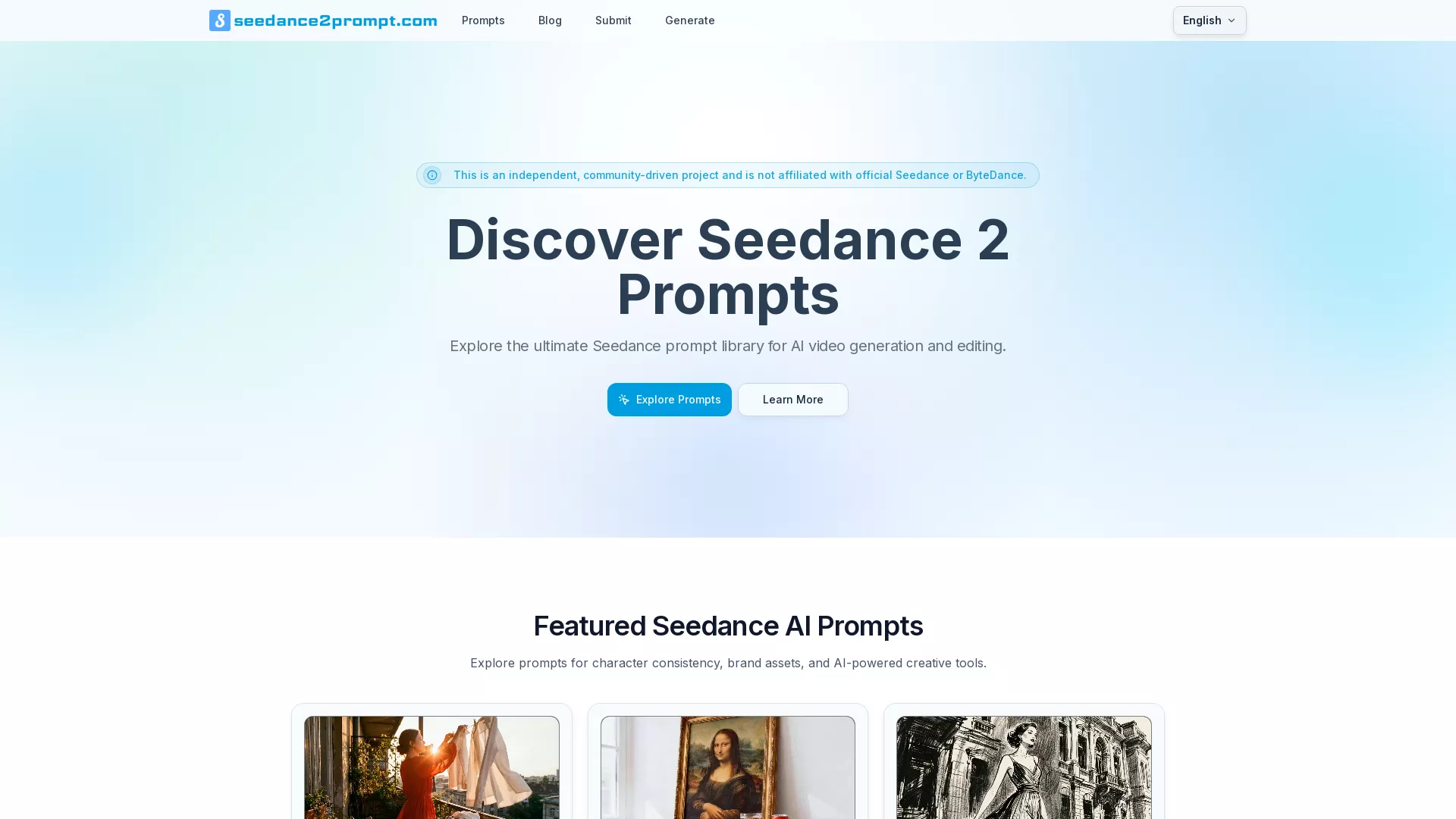 Seedance2Prompt screenshot
