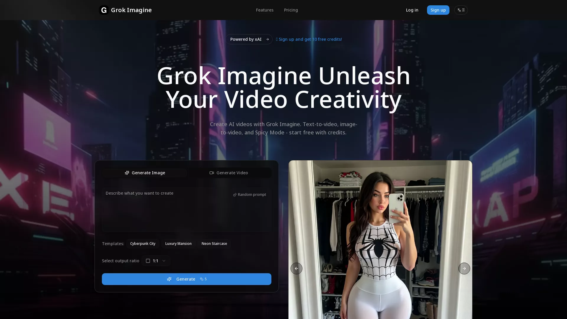 GrokImagine screenshot