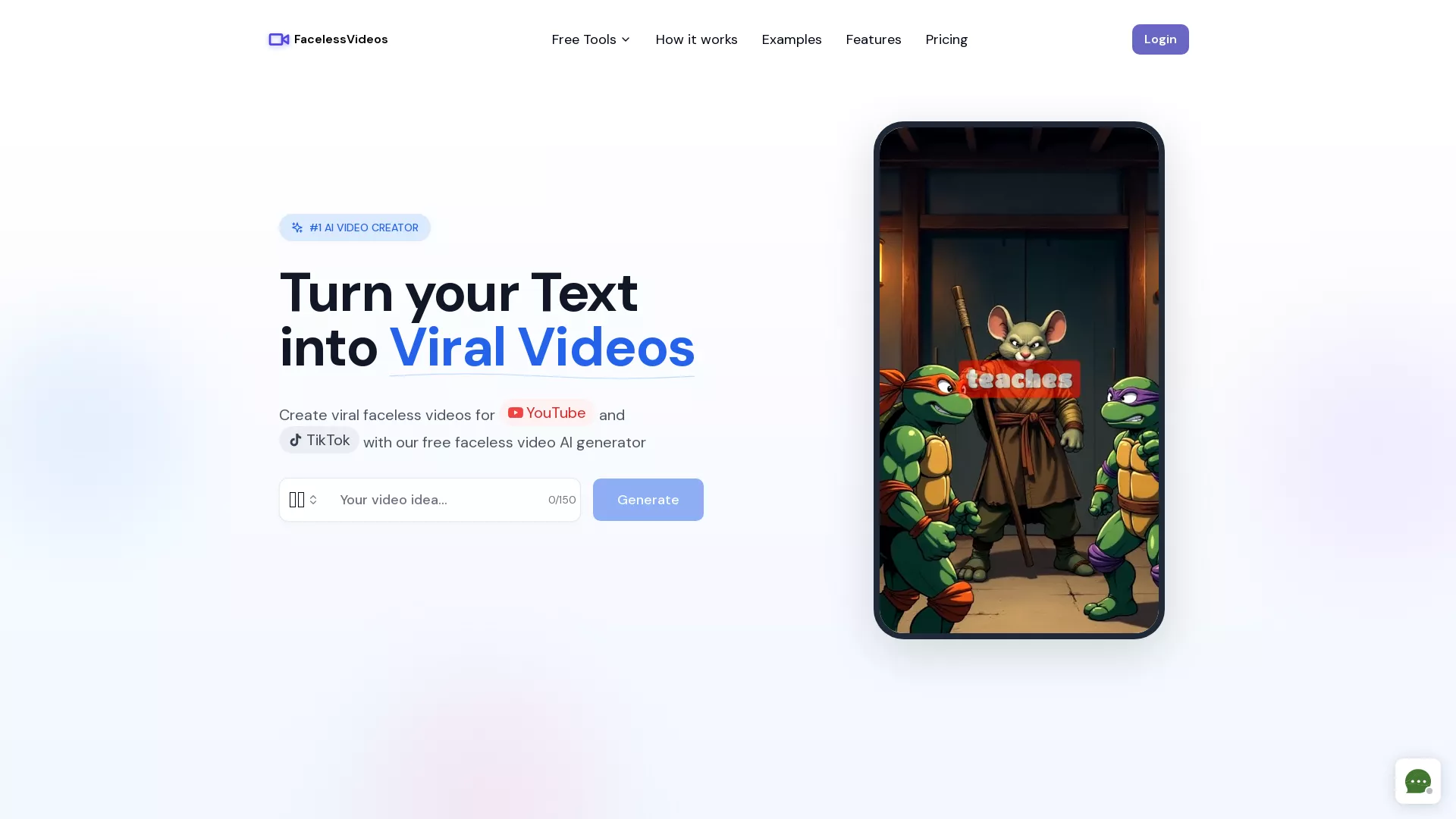 FacelessVideos APP screenshot