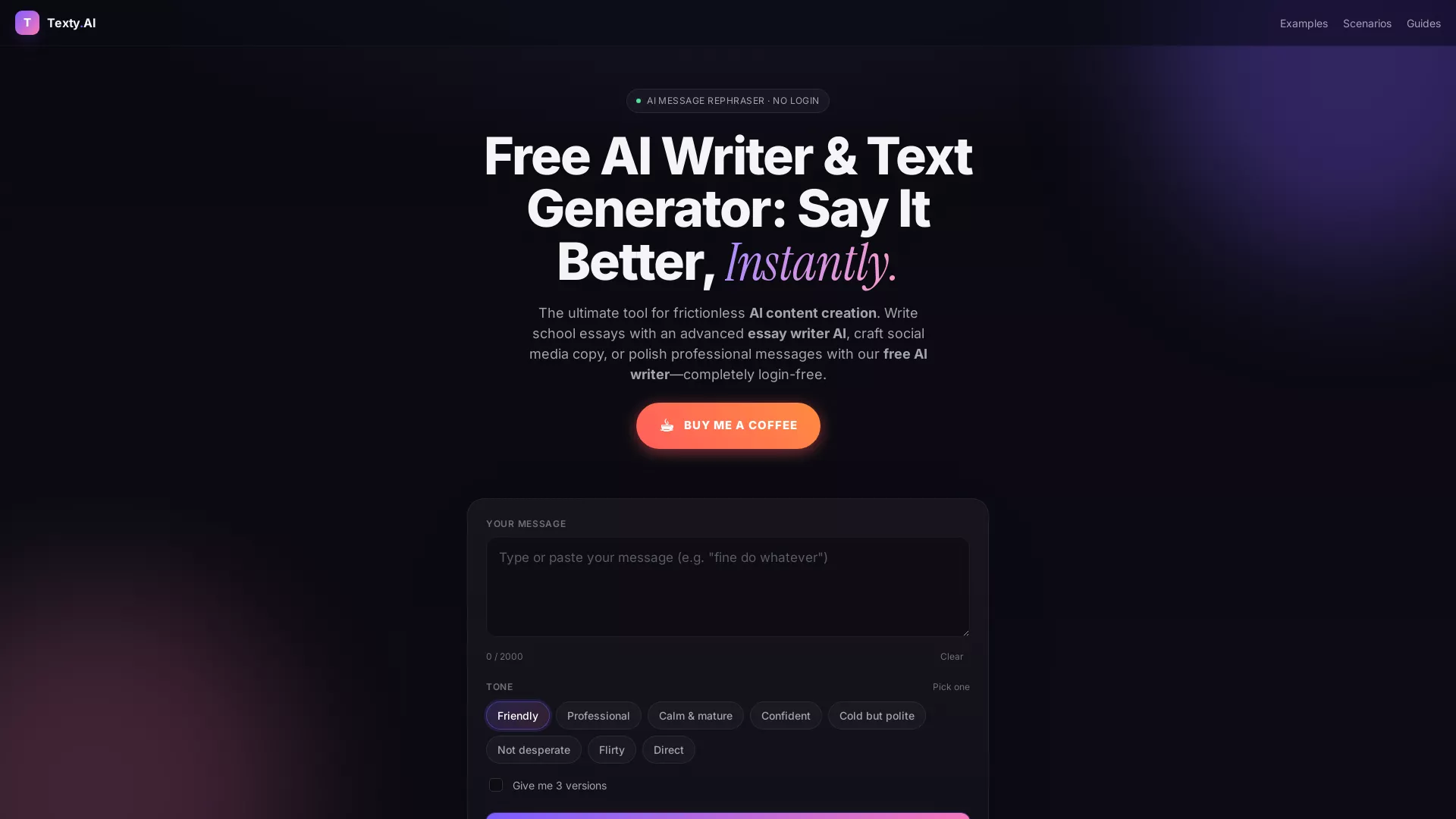 TextyAI screenshot