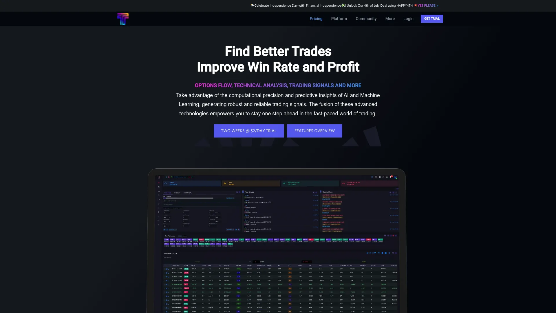 TradeUI screenshot