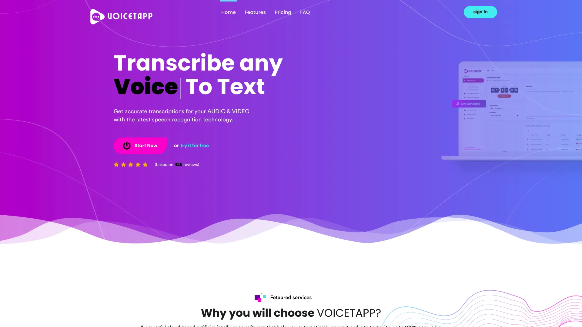 Voicetapp screenshot