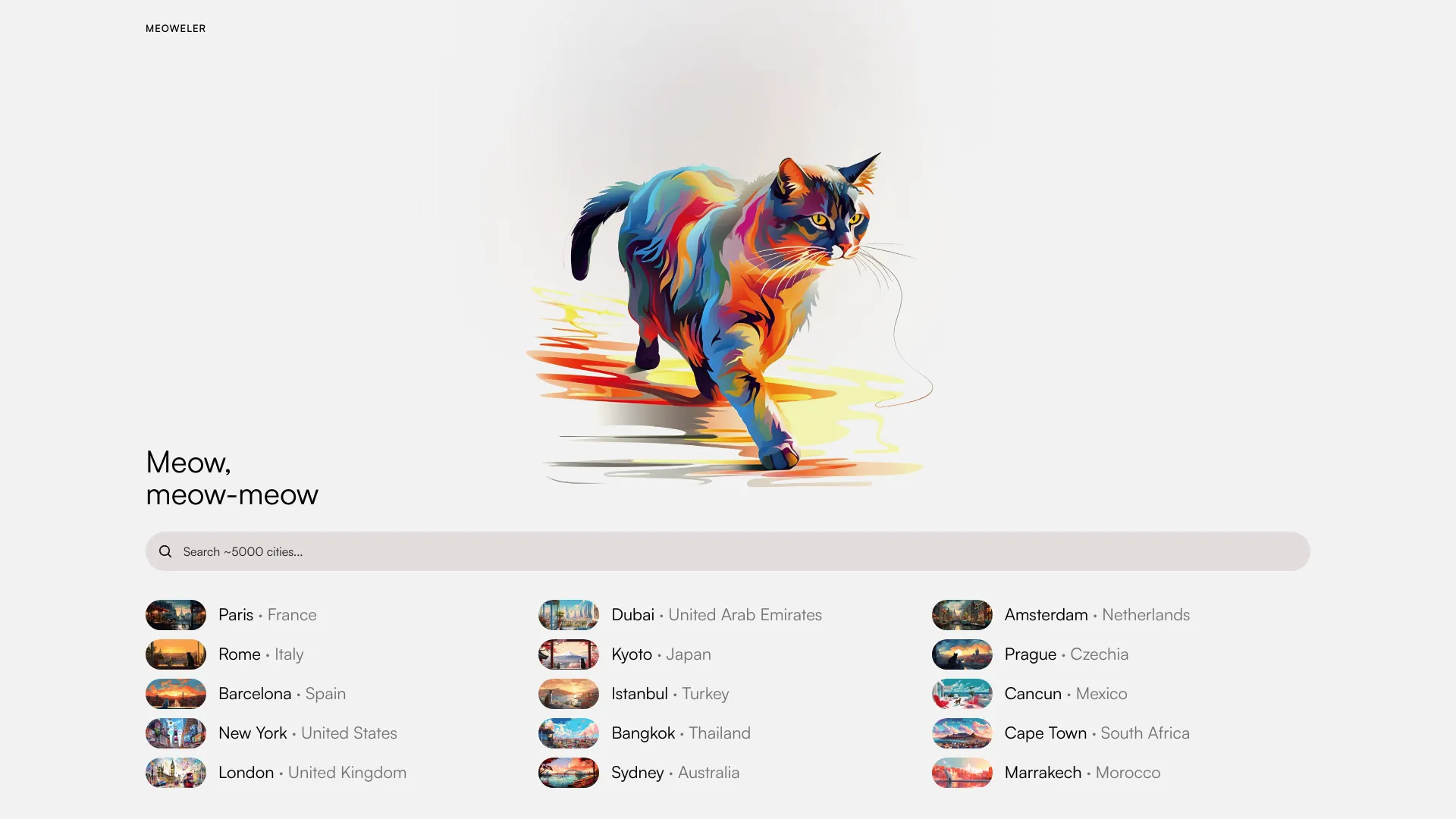 Meoweler screenshot